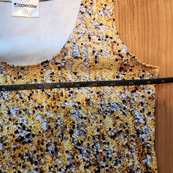 COWCOW Glitter Sequin Print Dress || Small EUC - Picture 5 of 9